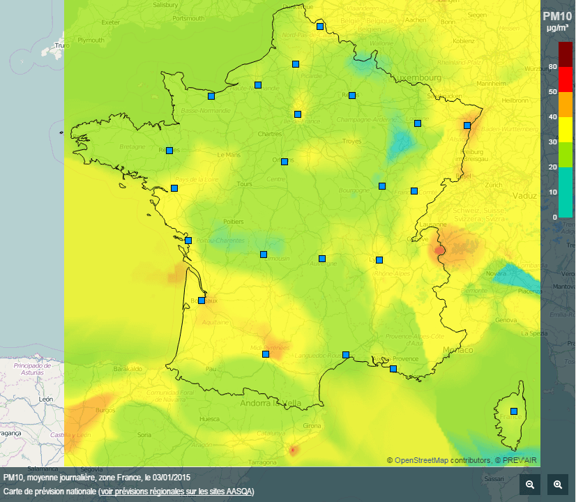 Image d'illustration pour Particules fines : un début d'année 2015 très pollué