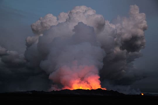 Image d'illustration pour Pollution en France et Benelux - Volcans Bardarbunga et Holuhraun en Islande