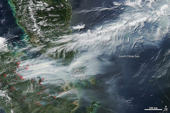 Image d'illustration pour Pollution record à Singapour et en Malaisie