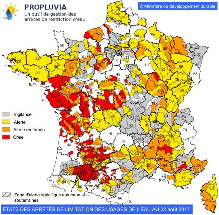 Image d'illustration pour Des arrêtés sécheresse sur la majeure partie de la France