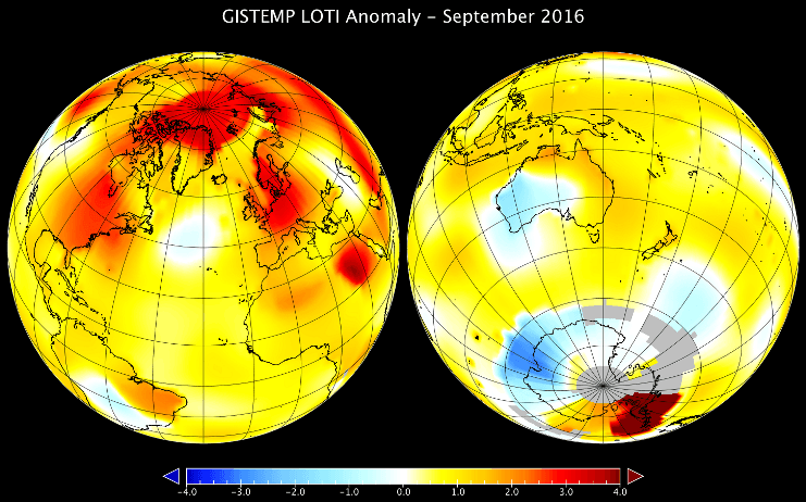Image d'illustration pour Record de douceur dans le Monde en septembre selon la NASA