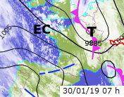 Image d'illustration pour Neige et vent au passage de la tempête Gabriel