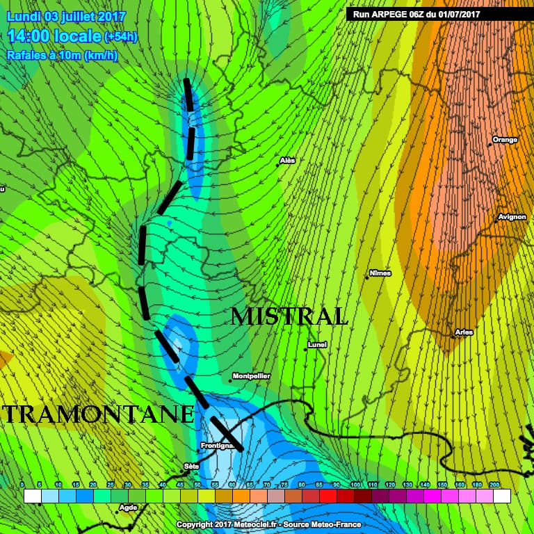 Image d'illustration pour Vent à Montpellier : mistral ou tramontane ? 