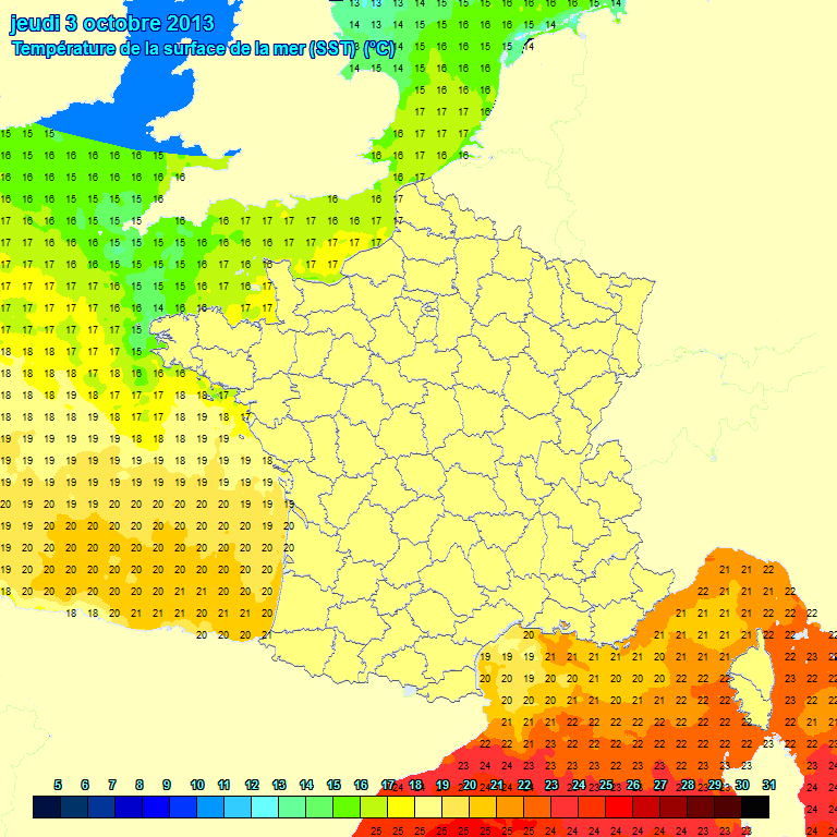Image d'illustration pour Température de l'eau (Manche - Atlantique - Méditerranée)