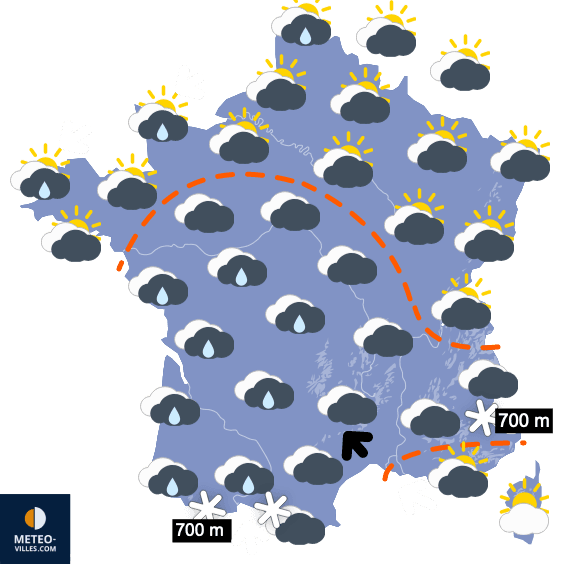 Plus froid - neige en vue Provence, Languedoc-Roussillon