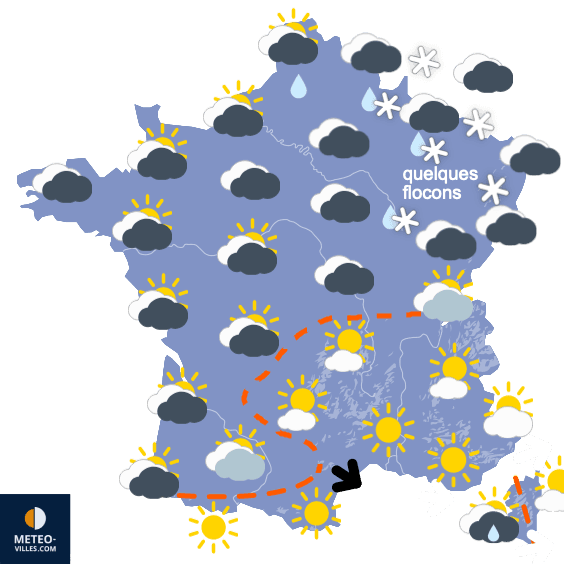 Fin de la periode de temps calme et sec