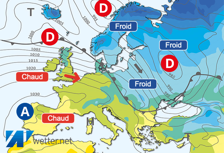 Carte de prévisions d'europe du Lundi 5 février 2024