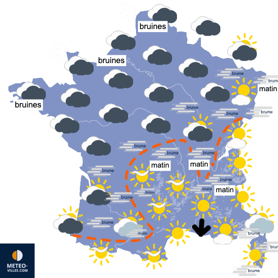 Fin proche de cette période calme, sèche et douce