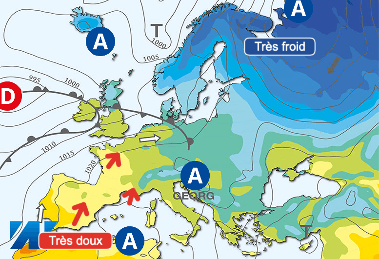 Carte de prévisions d'europe du Mercredi 14 février 2024