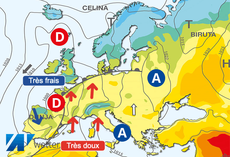 Carte de prévisions d'europe du Samedi 27 avril 2024