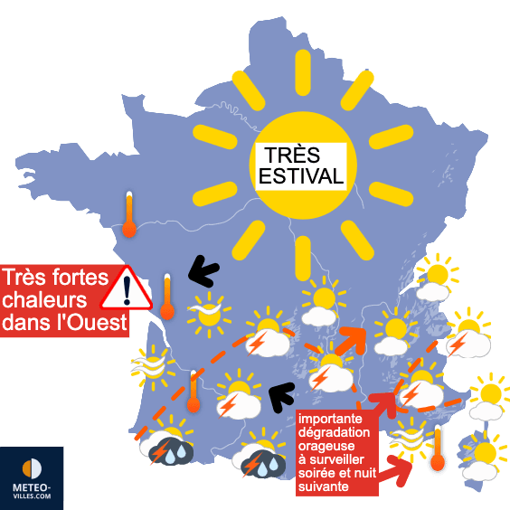 Chaleur pour le moment raisonnable et orages parfois forts