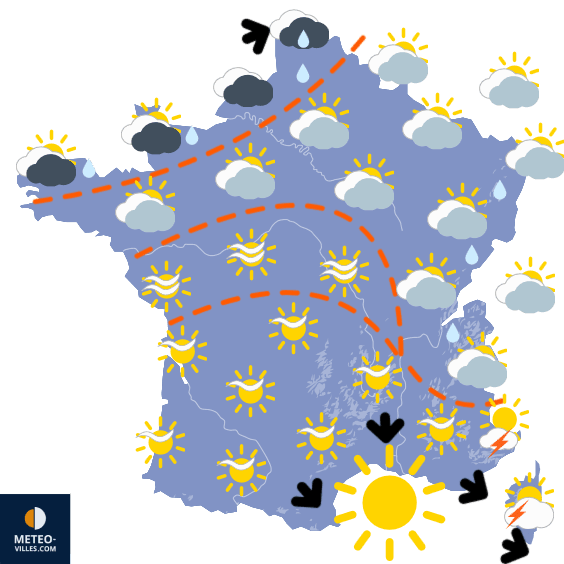 Tempête Floris en Ecosse et vague de chaleur au sud
