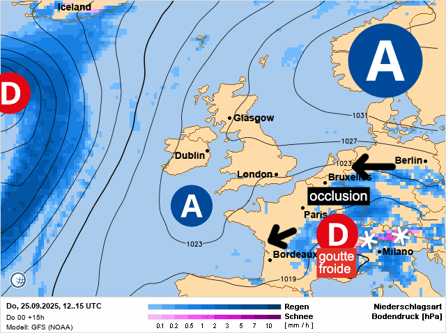 Carte de prévisions d'europe du Jeudi 25 septembre 2025